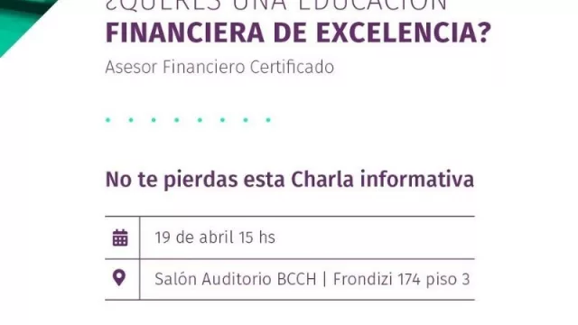 La Bolsa de Comercio del Chaco presentará la 9ª Edición del Programa de Asesor Financiero Certificado.