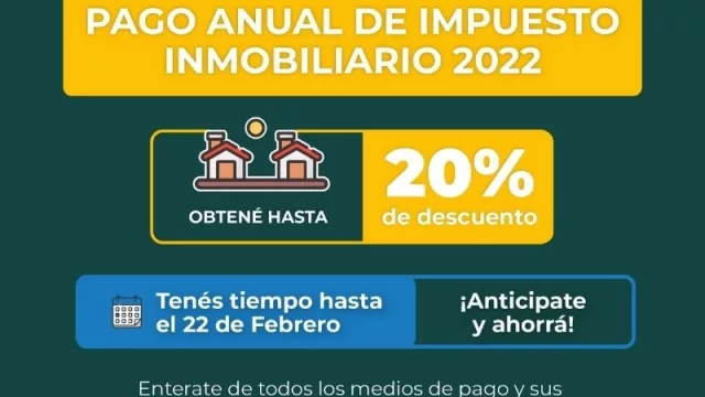 Resistencia recuerda que el pago anual de impuestos se puede abonar hasta el 22 de febrero con descuento 