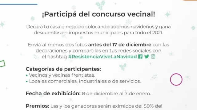 La Ciudad reconoció a los ganadores del concurso “Resistencia vive la Navidad” 