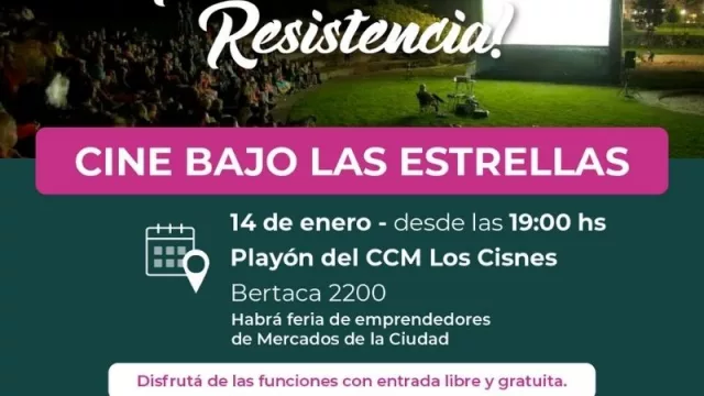 Resistencia invita a disfrutar del “Cine bajo las Estrellas” 