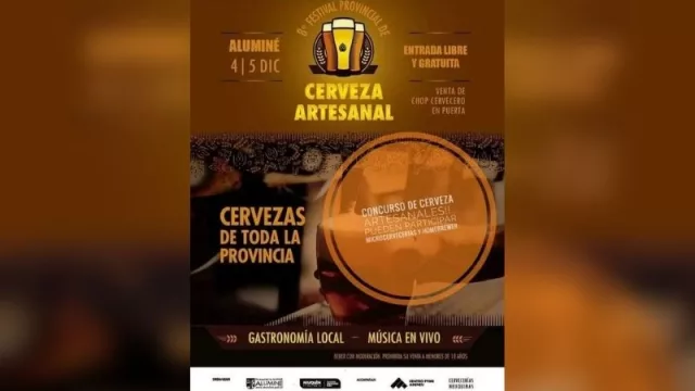 Llega el 8º Festival Provincial de Cerveza Artesanal (20 stands y gastronomía local)