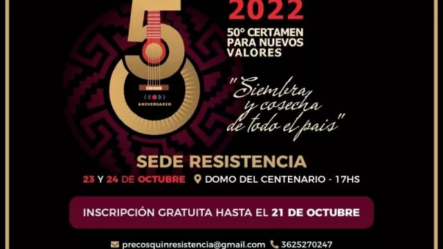 El Pre Cosquín Resistencia se realizará el 23 y 24 de octubre