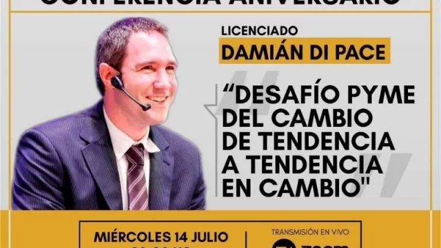 La Federación Económica del Chaco invita a la conferencia virtual con el economista Damián Di Pace por su aniversario