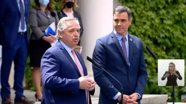 Alberto se reunió con Pedro Sánchez: apoyo en la negociación con el FMI, anuncio de inversiones y visita en junio