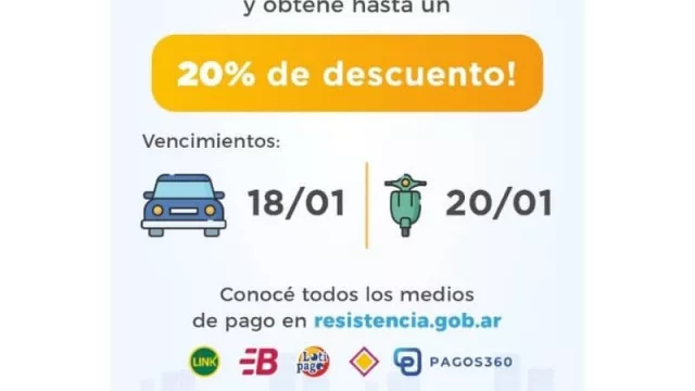 La Municipalidad de Resistencia implementó importantes descuentos por pago anual anticipado de patente
