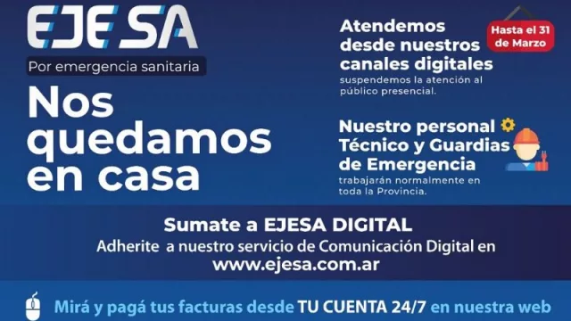 Contacto seguro en tiempos de cuarentena: EJESA impulsa su servicio de gestión digital