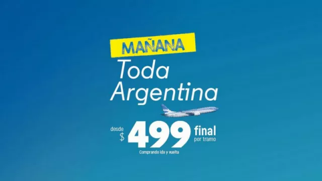 Aerolíneas Argentinas "madruga" a Flybondi y ofrece CNQ-AEP-CNQ a $ 1.168 (con 30 días de antelación)