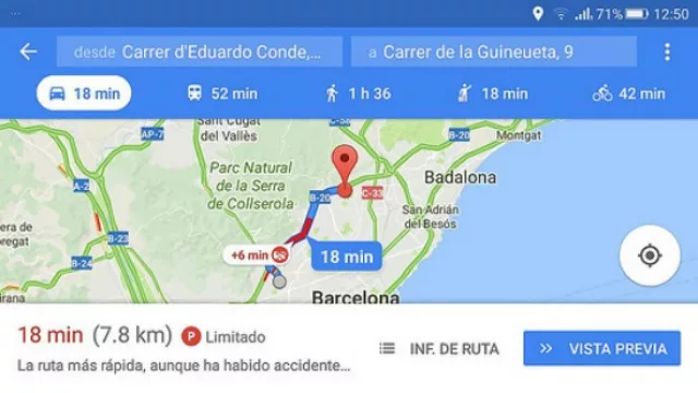 Google Maps ahora permite buscar estacionamiento