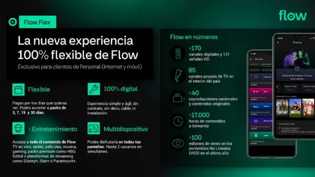 100% flexible: Flow presenta una nueva propuesta de servicio (con packs de hasta 30 días)