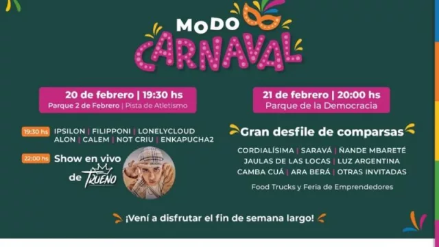 Resistencia en Modo Carnaval (actividades para el fin de semana largo)