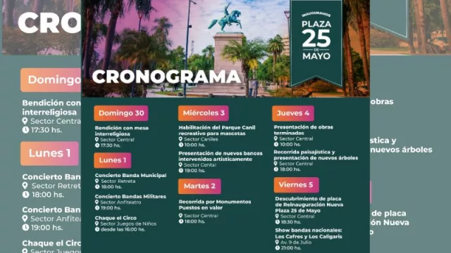 Resistencia habilita la nueva Plaza 25 de Mayo (con una variada agenda de actividades)