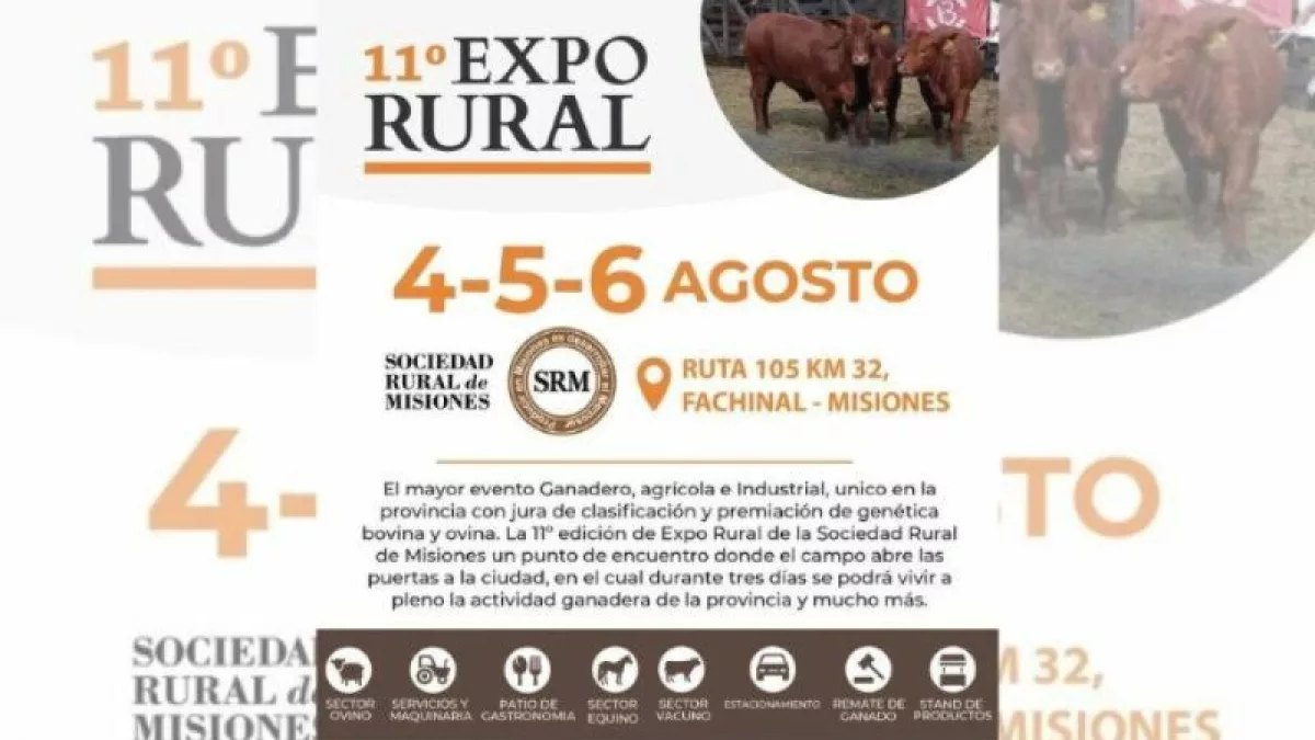 Hoy comienza la Expo Rural 2023 de Misiones (mirá el cronograma ...