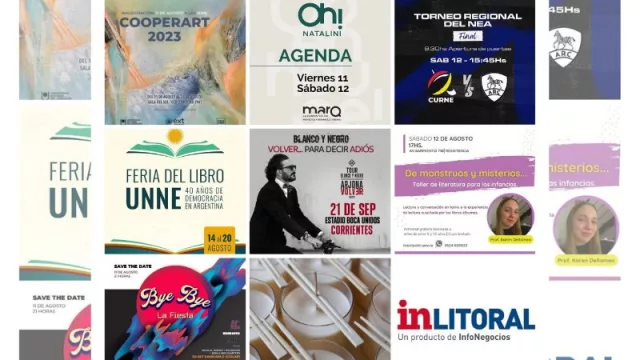 ¿No sabes qué hacer este finde? Te dejo varias actividades súper interesantes como talleres, torneos, fiestas, recitales, y mucho más