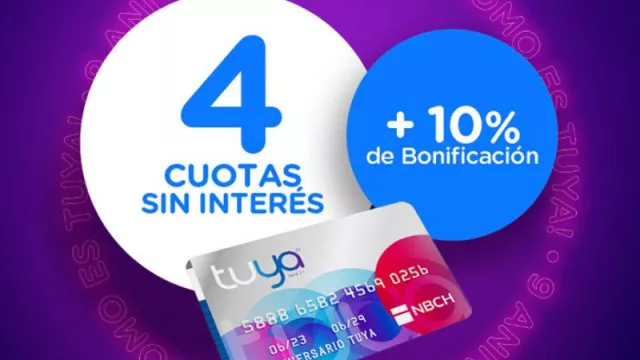 Festejá con Tuya y el NBCH (promociones en cuotas, sin intereses y con bonificación)