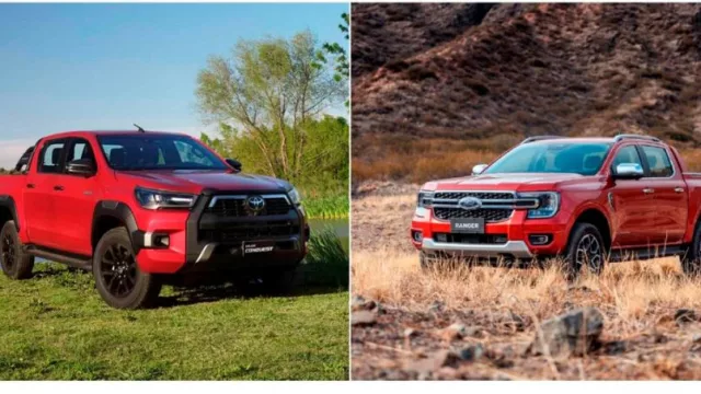 Toyota Hilux vs Ford Ranger con aumento de precios en enero