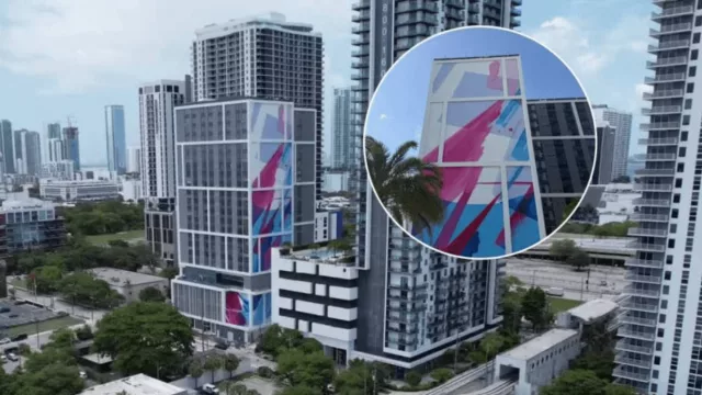 Miami rompe otro récord: el mural más alto de USA (corona un rascacielos y confirma al arte urbano como cultura local)
