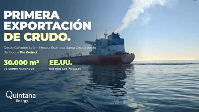 Quintana realizó su primera exportación de petróleo de Santa Cruz hacia Estados Unidos